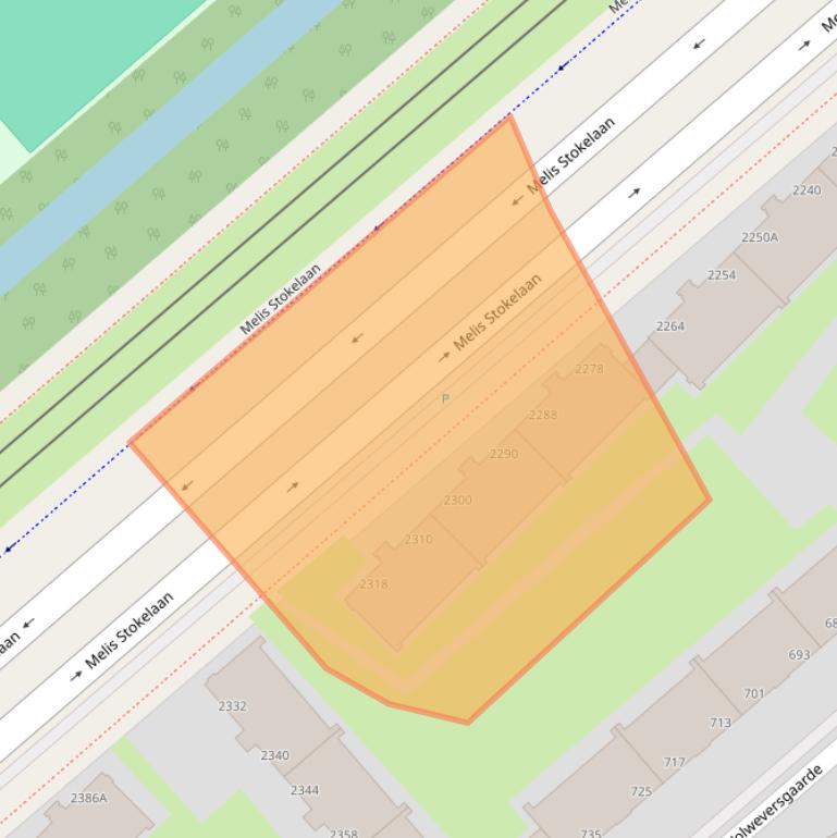 Kaart van postcodegebied 2541GM.