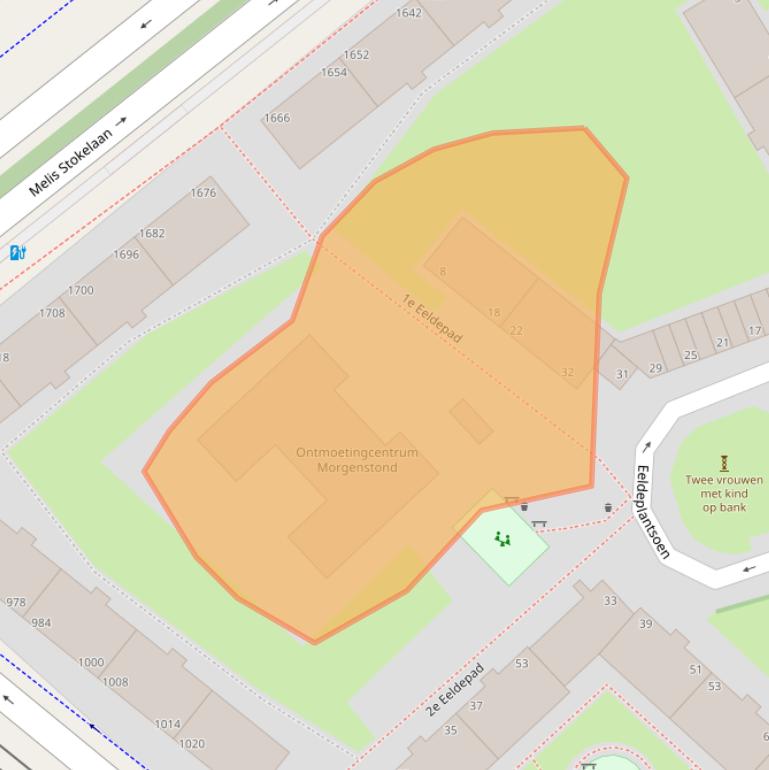 Kaart van postcodegebied 2541JG.