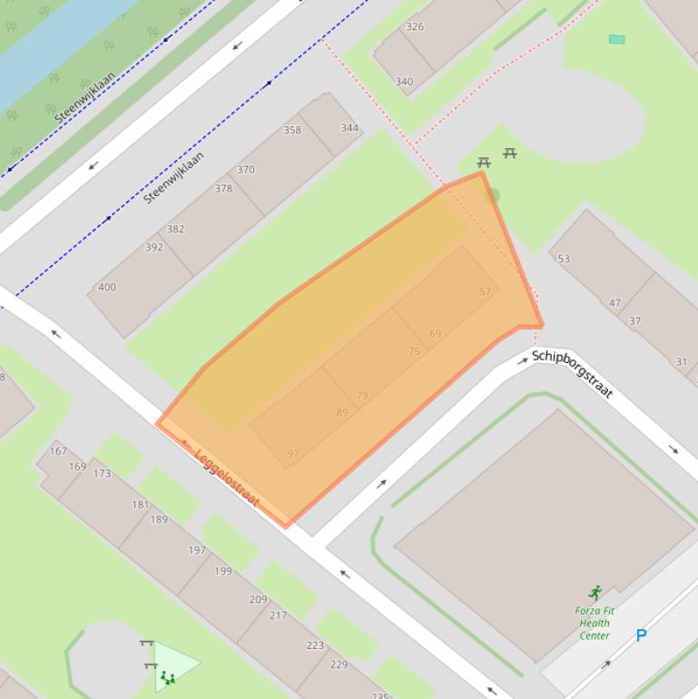 Kaart van postcodegebied 2541PM.