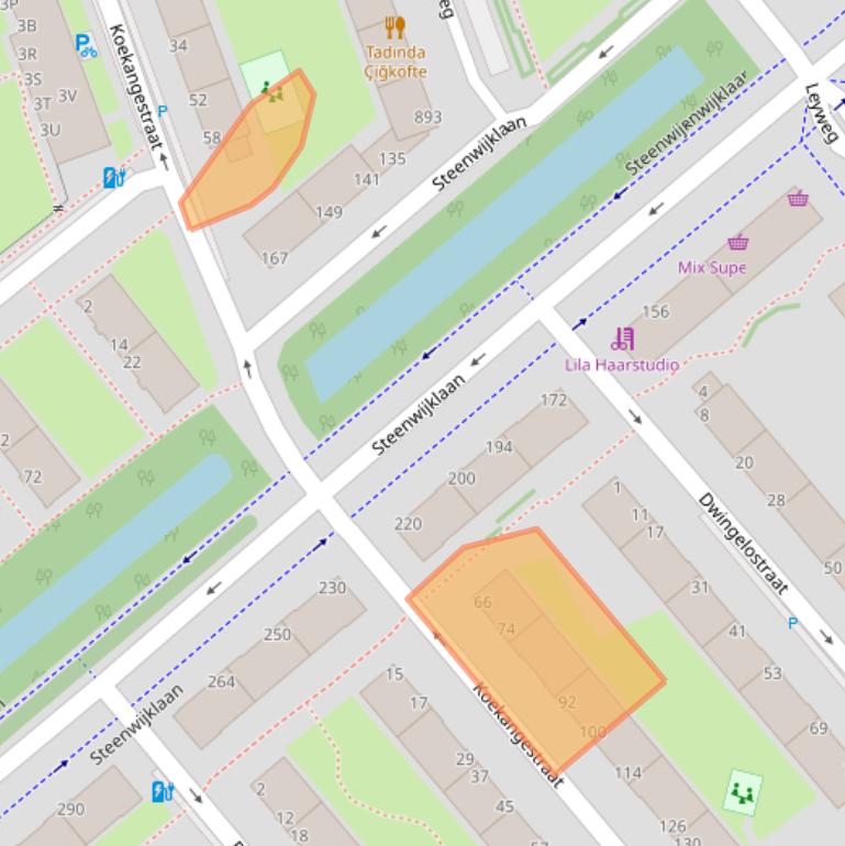 Kaart van postcodegebied 2541PX.