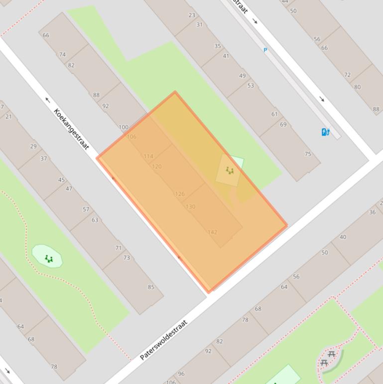 Kaart van postcodegebied 2541PZ.