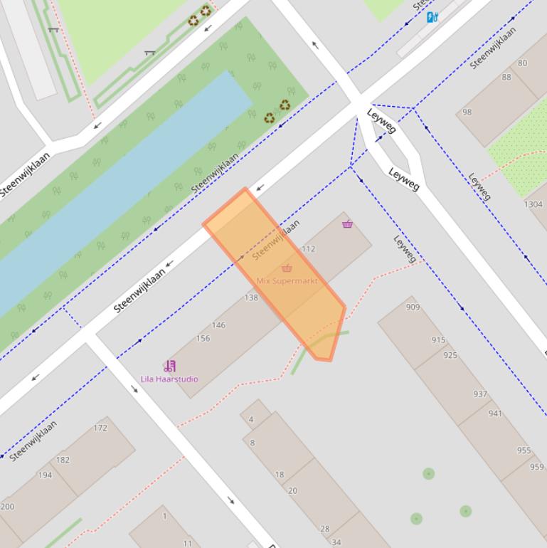 Kaart van postcodegebied 2541RN.