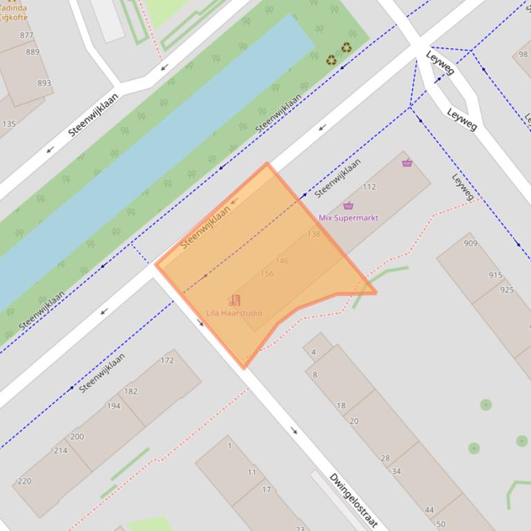 Kaart van postcodegebied 2541RP.