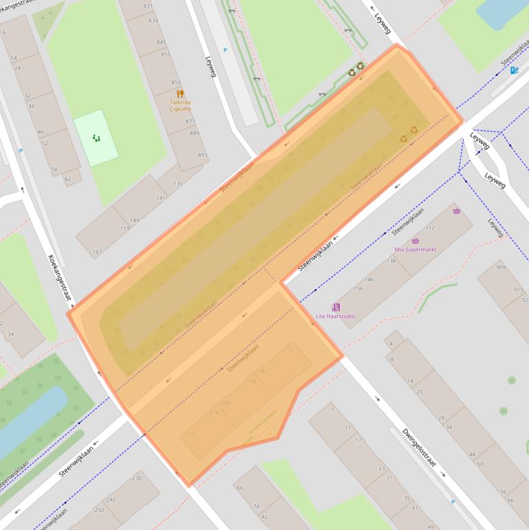 Kaart van postcodegebied 2541RR.