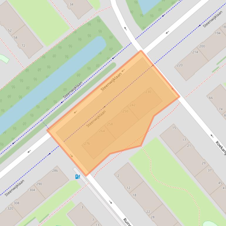 Kaart van postcodegebied 2541RS.