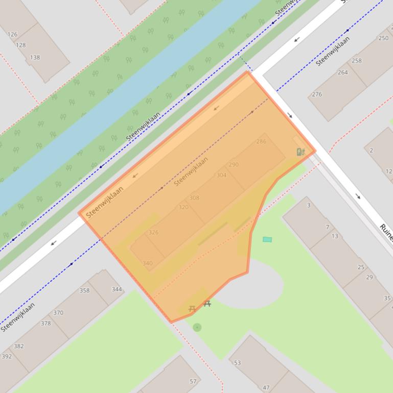 Kaart van postcodegebied 2541RT.