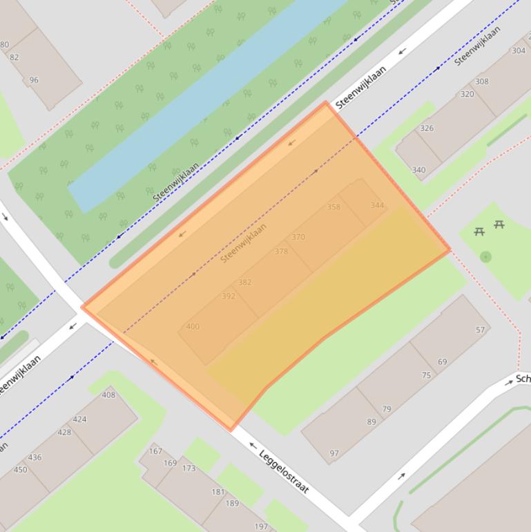 Kaart van postcodegebied 2541RV.