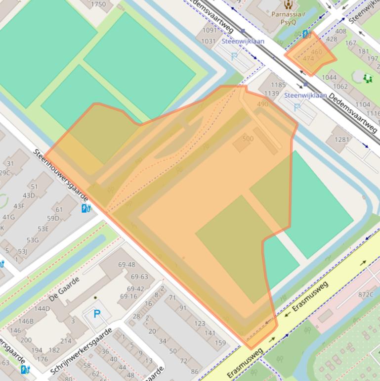 Kaart van postcodegebied 2541RX.