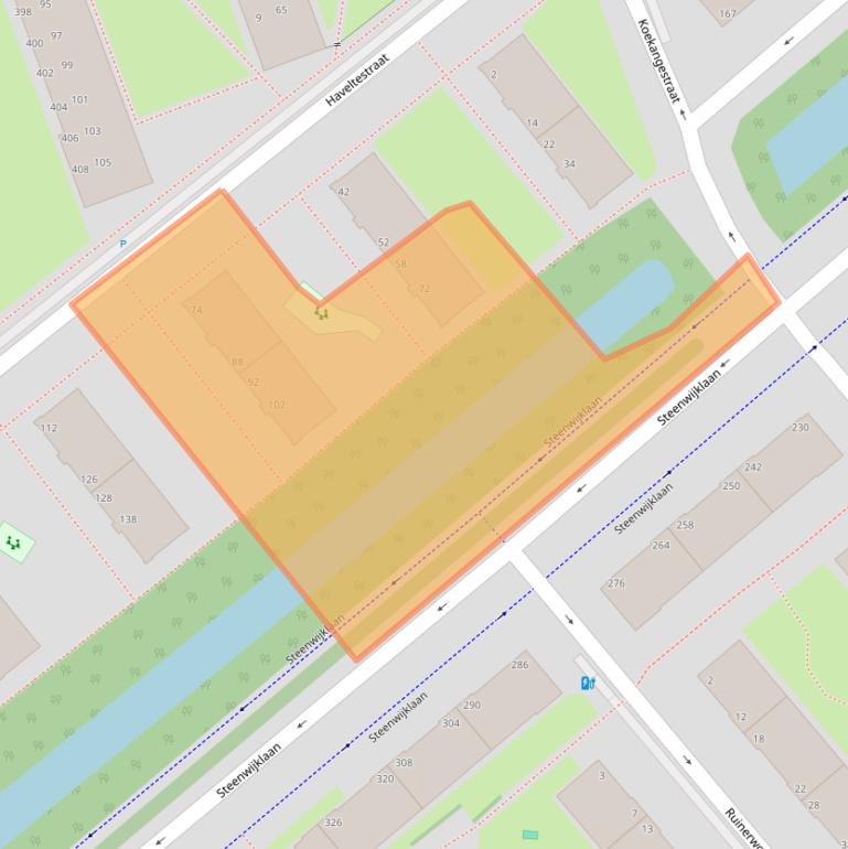 Kaart van postcodegebied 2541TD.