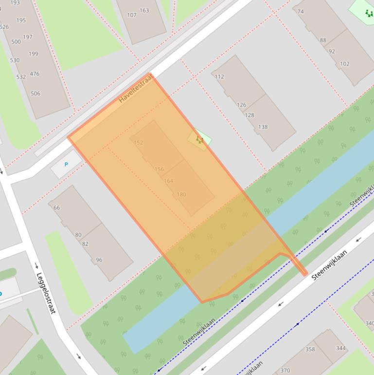 Kaart van postcodegebied 2541TG.