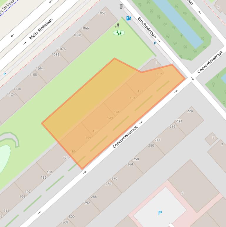 Kaart van postcodegebied 2541TK.