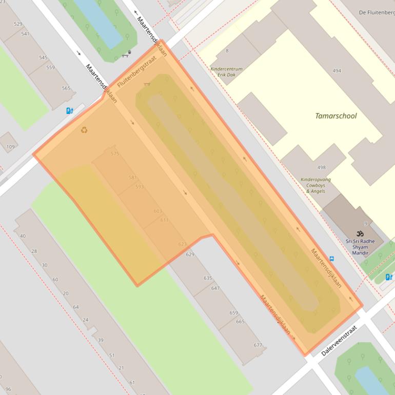 Kaart van postcodegebied 2541VC.