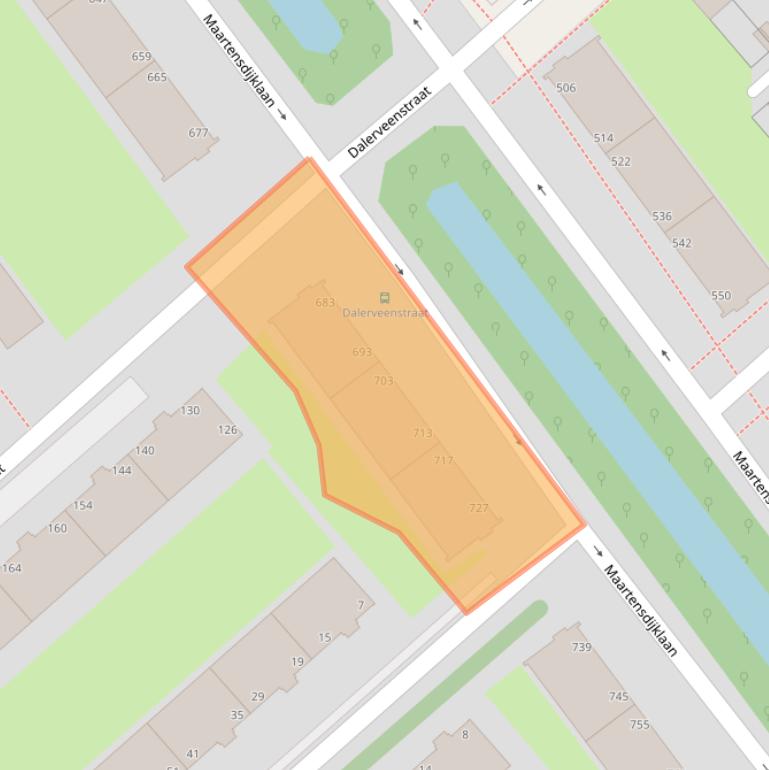 Kaart van postcodegebied 2541VE.