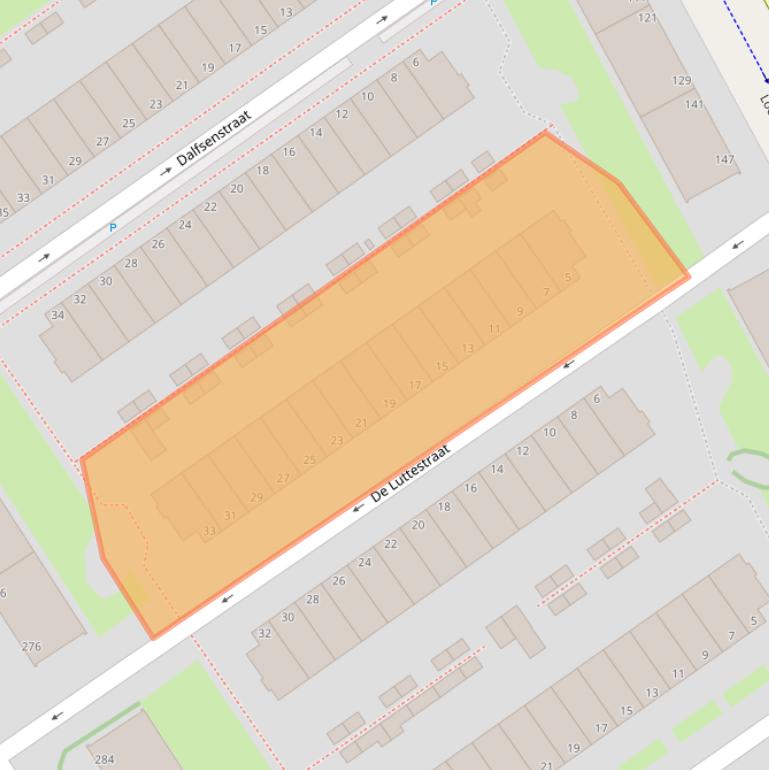 Kaart van postcodegebied 2541VN.