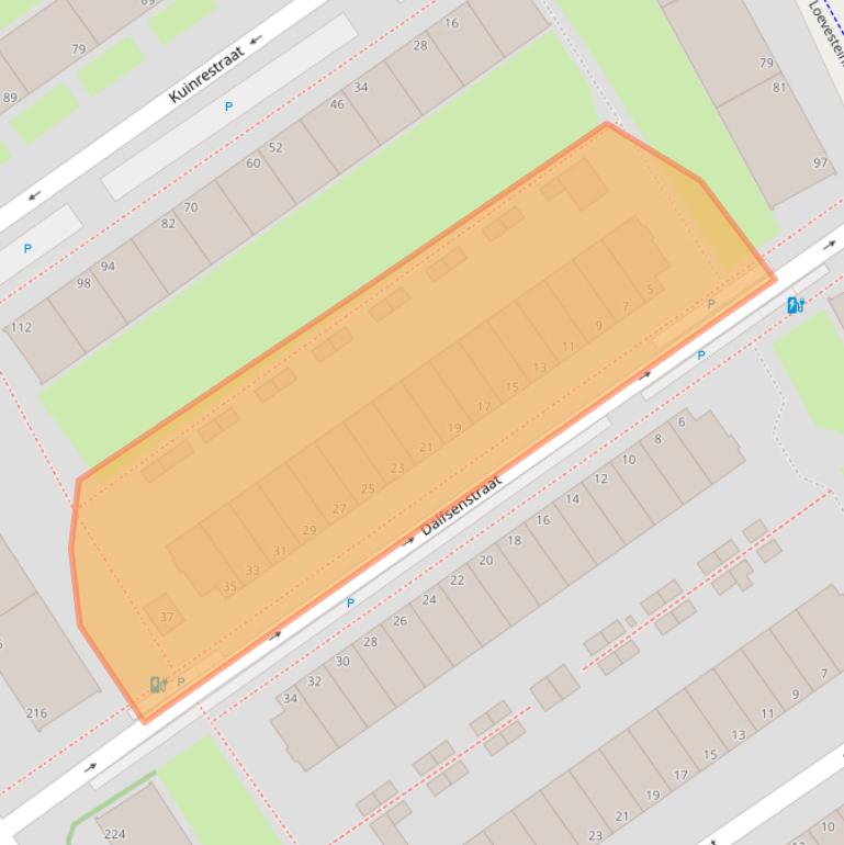 Kaart van postcodegebied 2541VR.