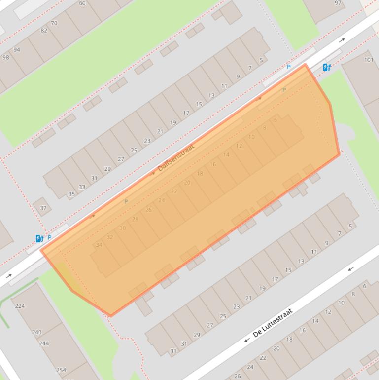 Kaart van postcodegebied 2541VS.