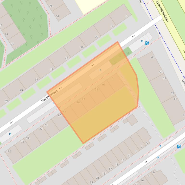 Kaart van postcodegebied 2541VZ.