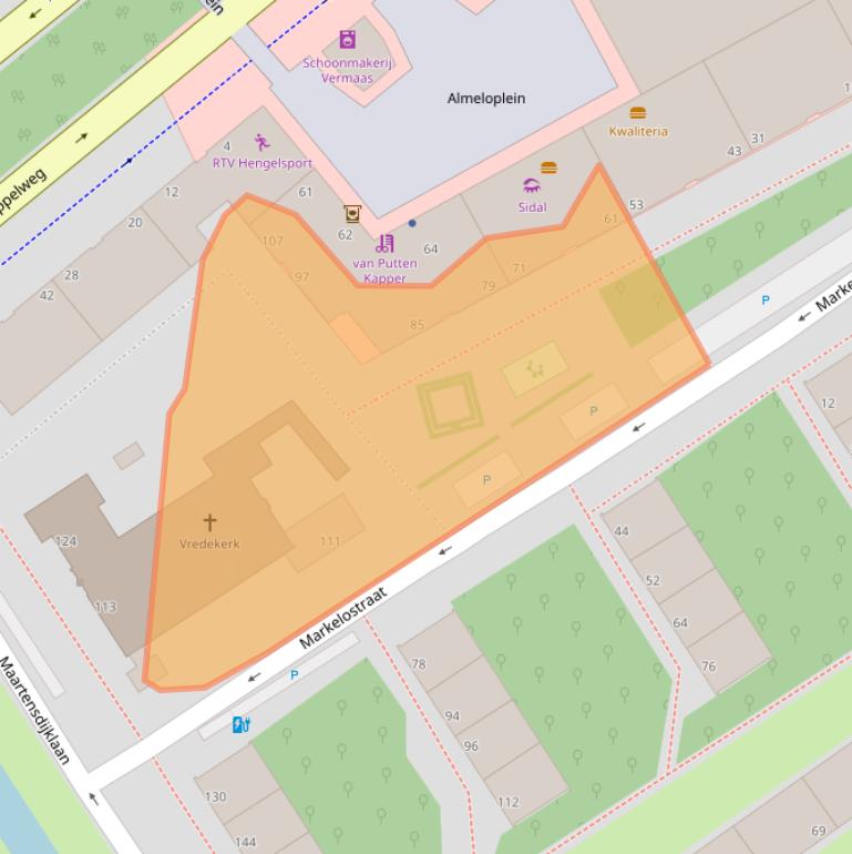 Kaart van postcodegebied 2541XC.