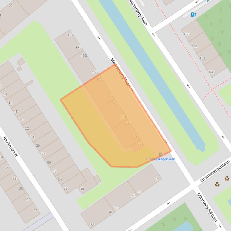 Kaart van postcodegebied 2541XJ.