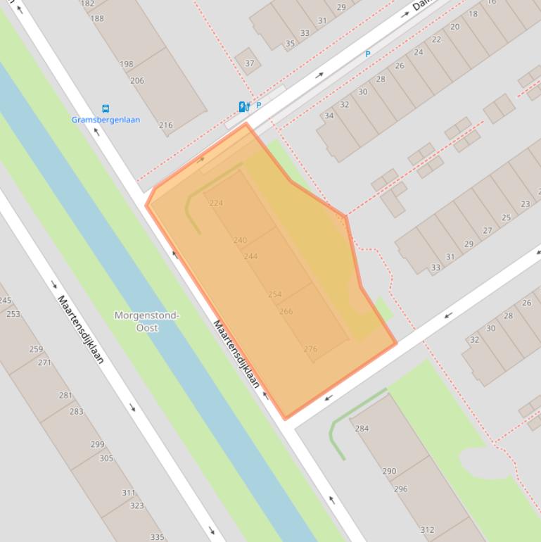 Kaart van postcodegebied 2541XW.