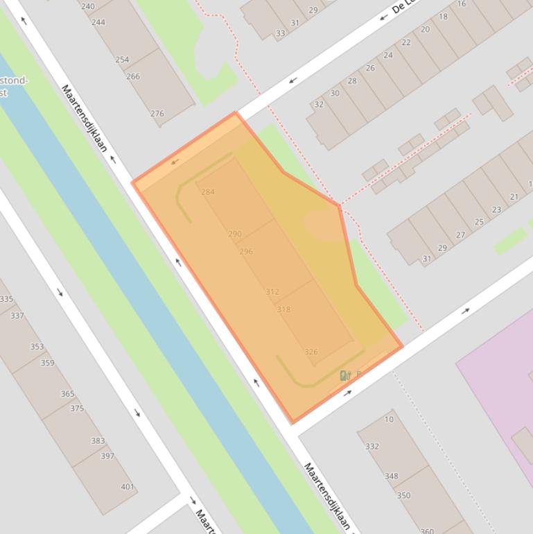 Kaart van postcodegebied 2541XX.