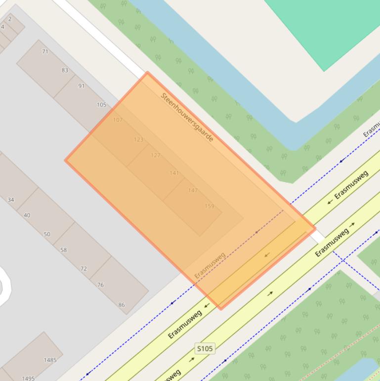 Kaart van postcodegebied 2542AD.