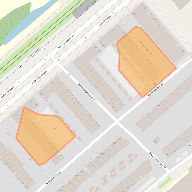 Kaart van postcodegebied 2542AN.