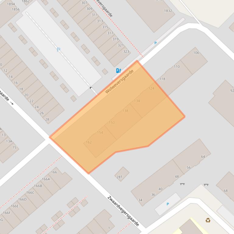 Kaart van postcodegebied 2542AW.