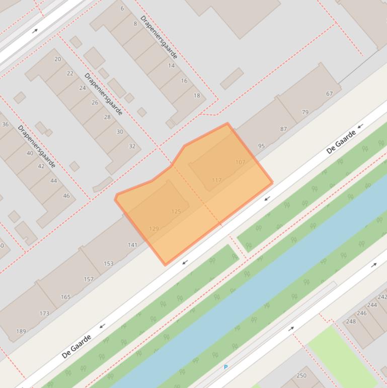 Kaart van postcodegebied 2542CD.