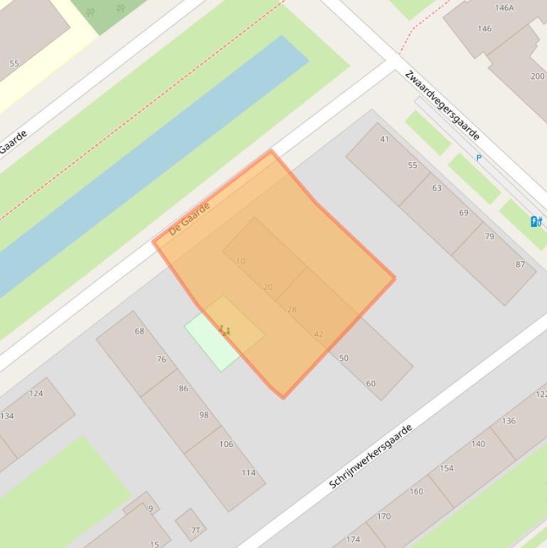 Kaart van postcodegebied 2542CJ.