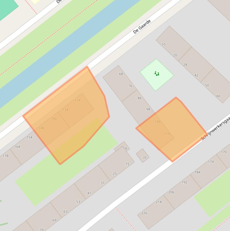 Kaart van postcodegebied 2542CL.