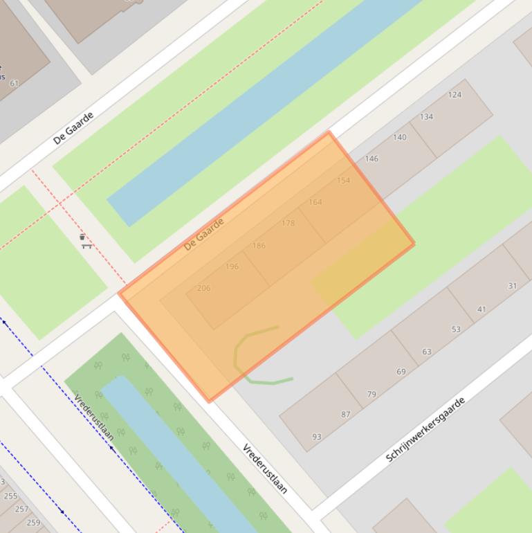 Kaart van postcodegebied 2542CM.