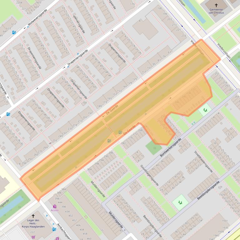 Kaart van postcodegebied 2542CN.