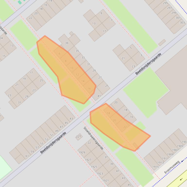 Kaart van postcodegebied 2542EP.
