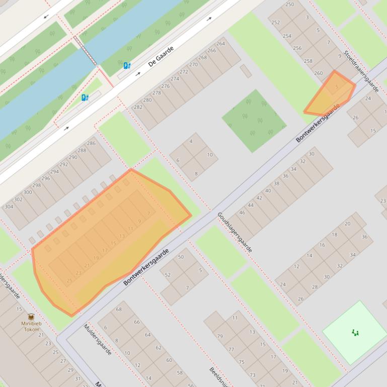 Kaart van postcodegebied 2542ET.