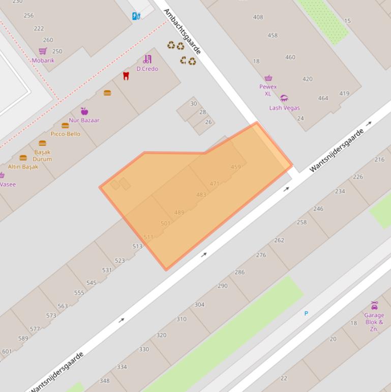 Kaart van postcodegebied 2542GL.