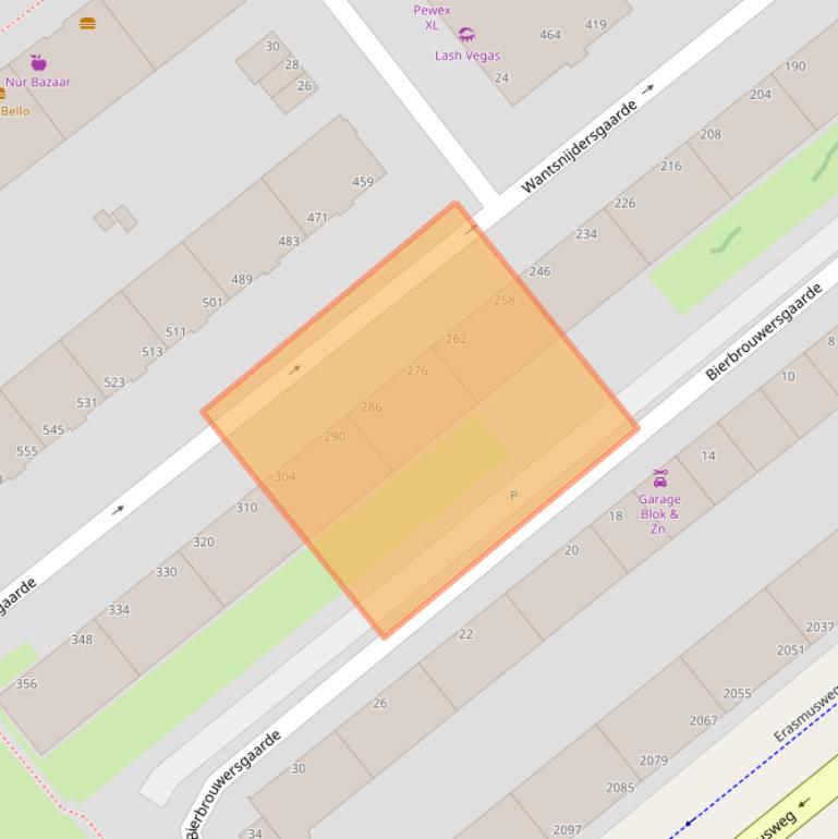 Kaart van postcodegebied 2542HH.