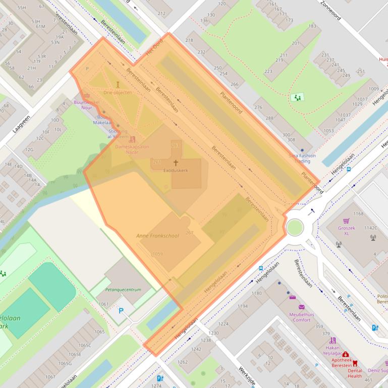 Kaart van postcodegebied 2542JG.