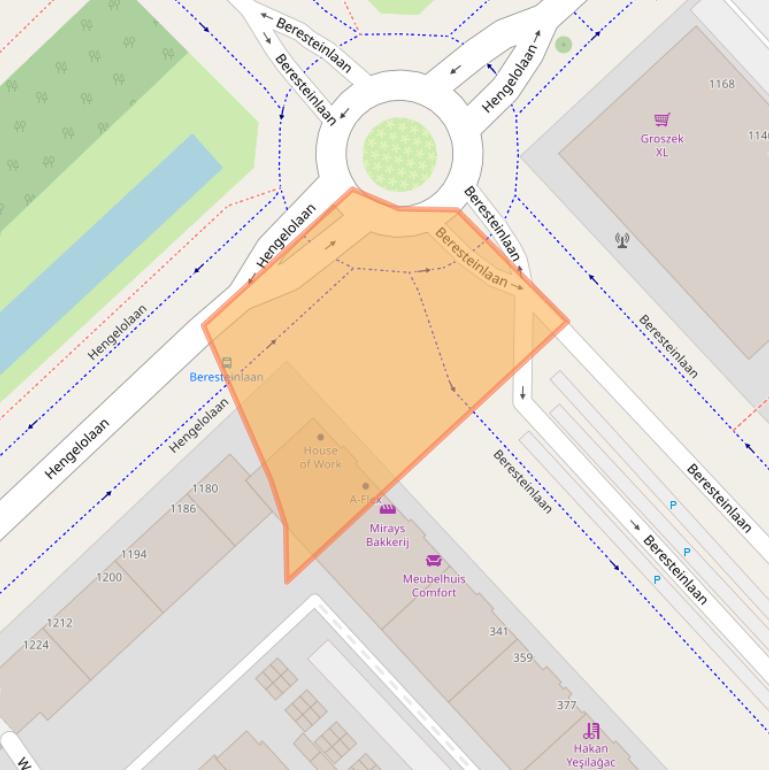 Kaart van postcodegebied 2542JH.