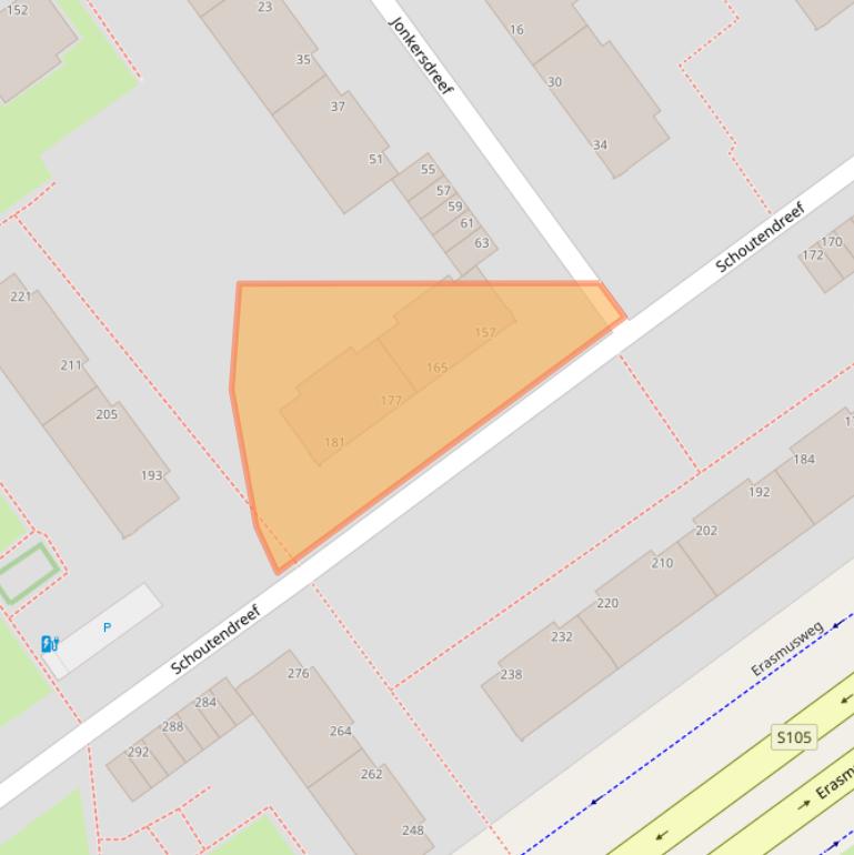 Kaart van postcodegebied 2542LE.