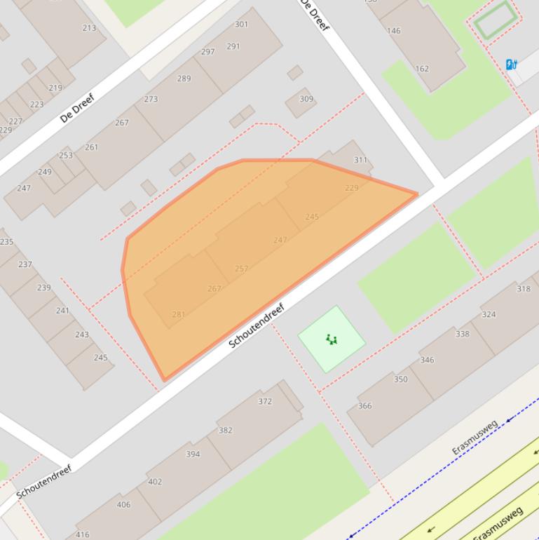 Kaart van postcodegebied 2542LH.