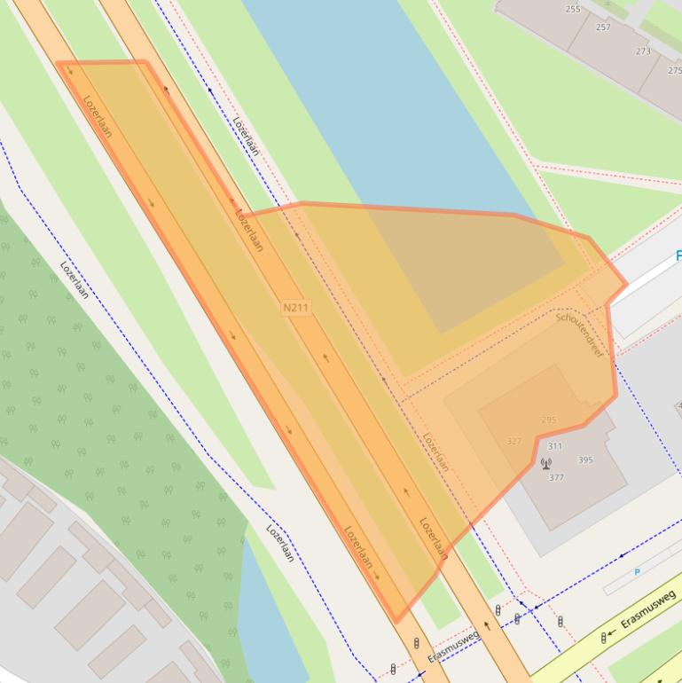 Kaart van postcodegebied 2542LJ.