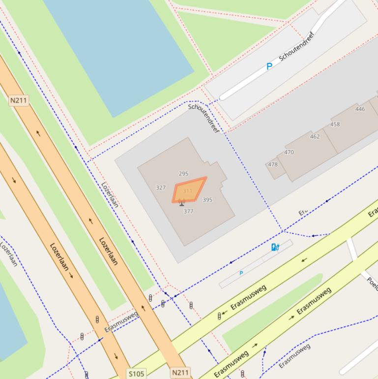 Kaart van postcodegebied 2542LK.