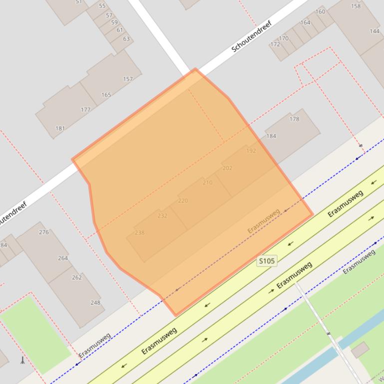 Kaart van postcodegebied 2542LS.