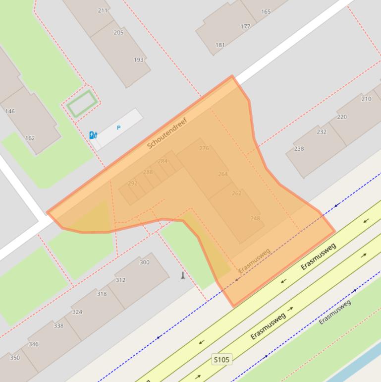 Kaart van postcodegebied 2542LT.