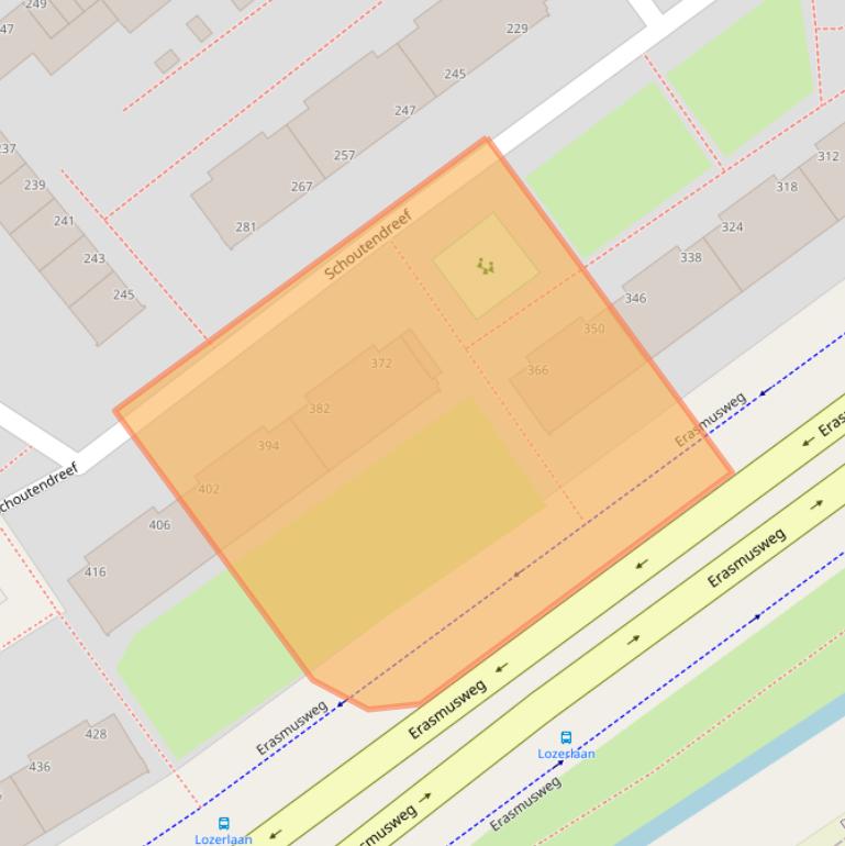 Kaart van postcodegebied 2542LW.