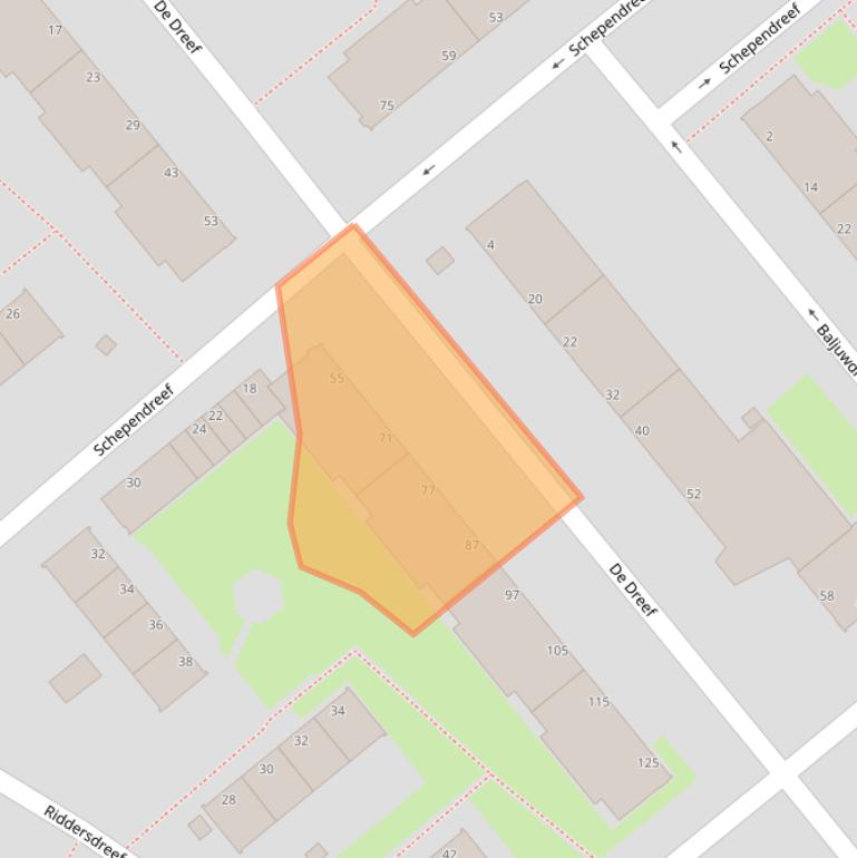 Kaart van postcodegebied 2542NB.