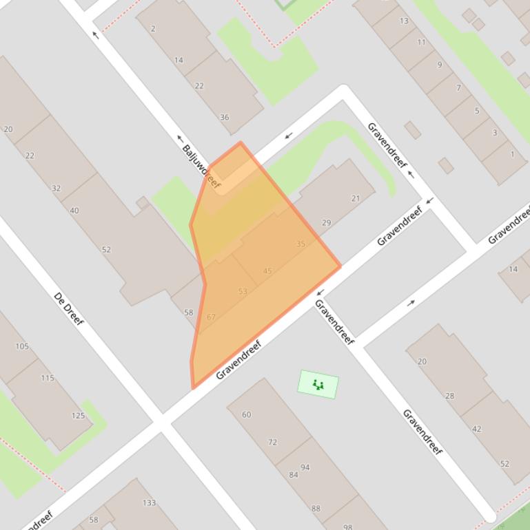 Kaart van postcodegebied 2542NN.