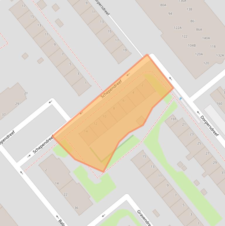 Kaart van postcodegebied 2542NW.