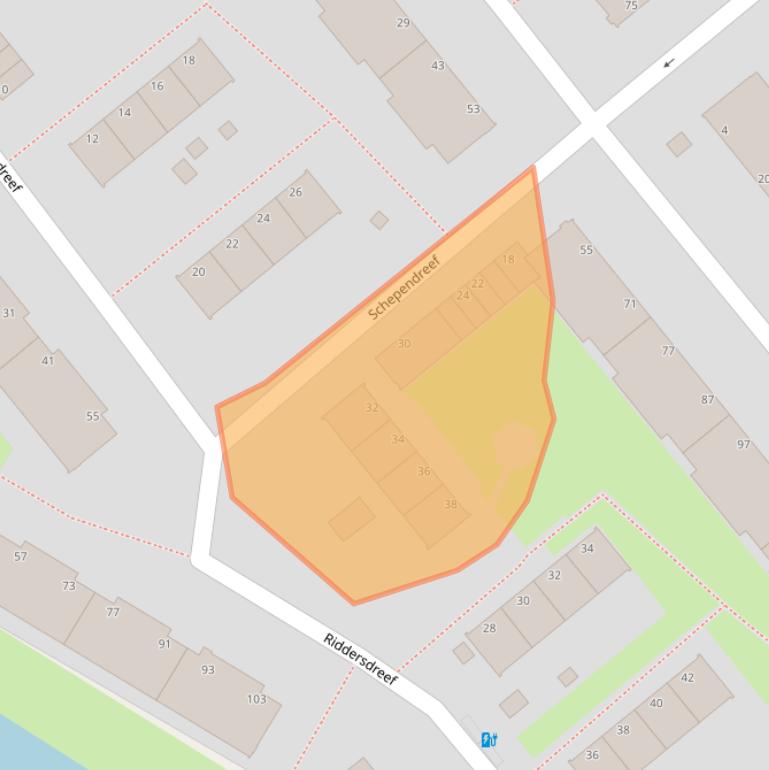 Kaart van postcodegebied 2542NX.